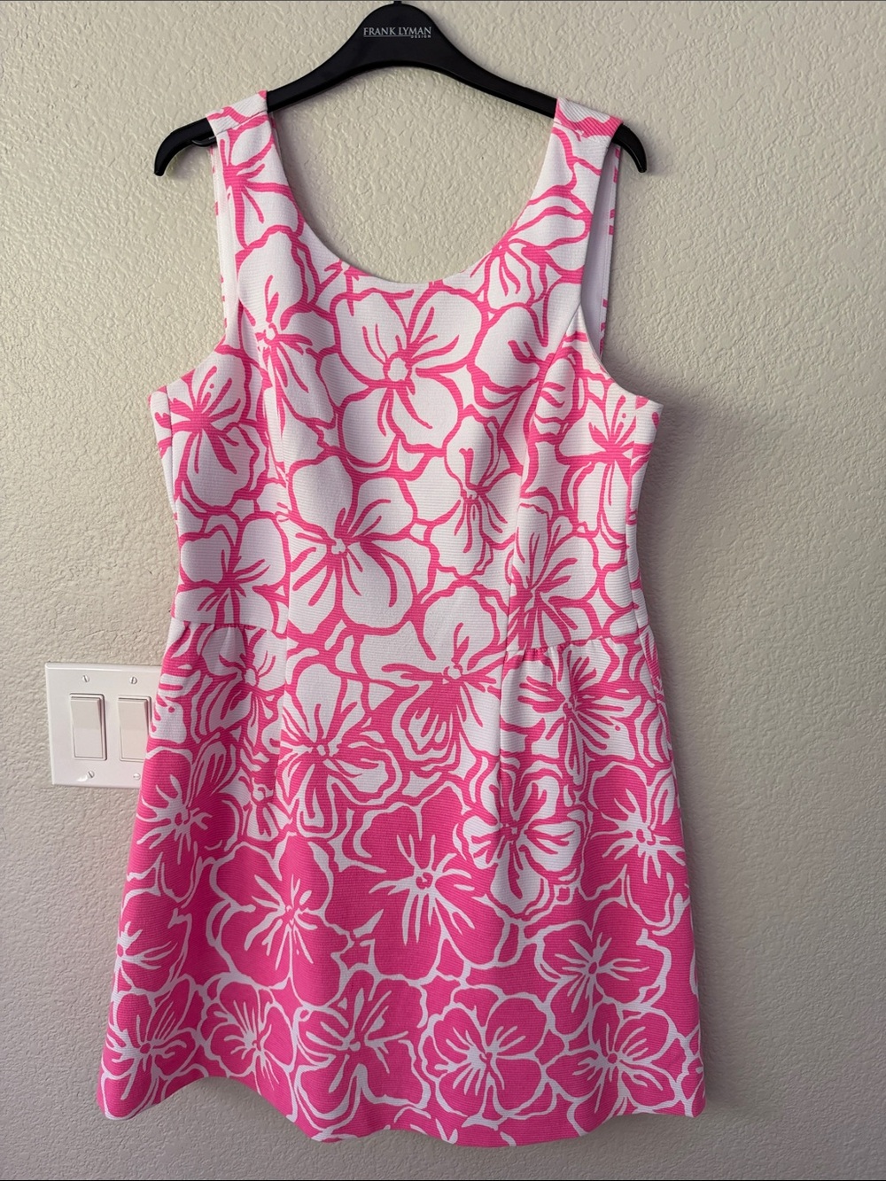 Lilly Pulitzer Pink and White Floral Midi Dress